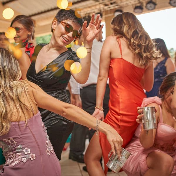 Guests dancing at a party