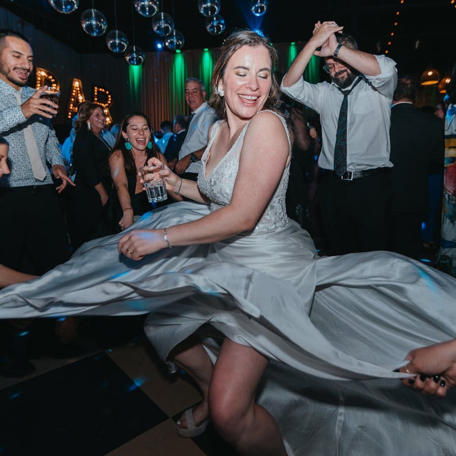Guests laughing together